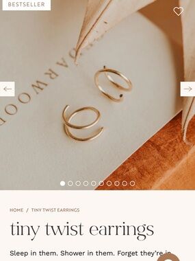 Tiny Twist Hoop Earrings - Gold